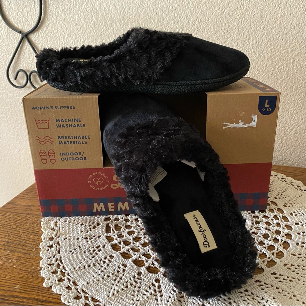 DEARFOAMS MEMORY FOAM WOMENS SLIPPERS NIB LRG 9-10